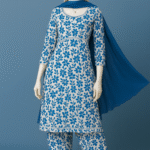 Blue Pearl Floral- Stitched