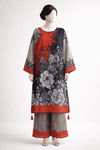 Floral patterned 2 pc Stitched