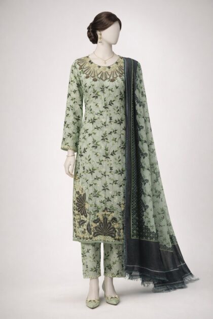 Pista Green Floral  3pc