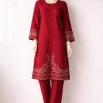 Maroon Cotton Heavy Embroidery